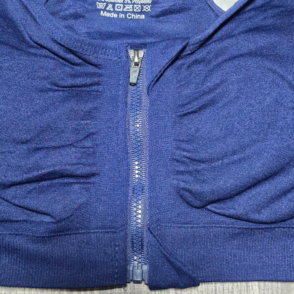 XLarge Zip Front Sports Bra, Post Surgery Bra - Brand New - Picture 2 of 4